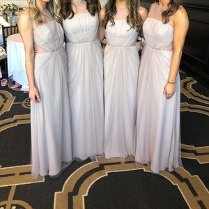 Monique Lhuillier Mink Bridesmaid dress